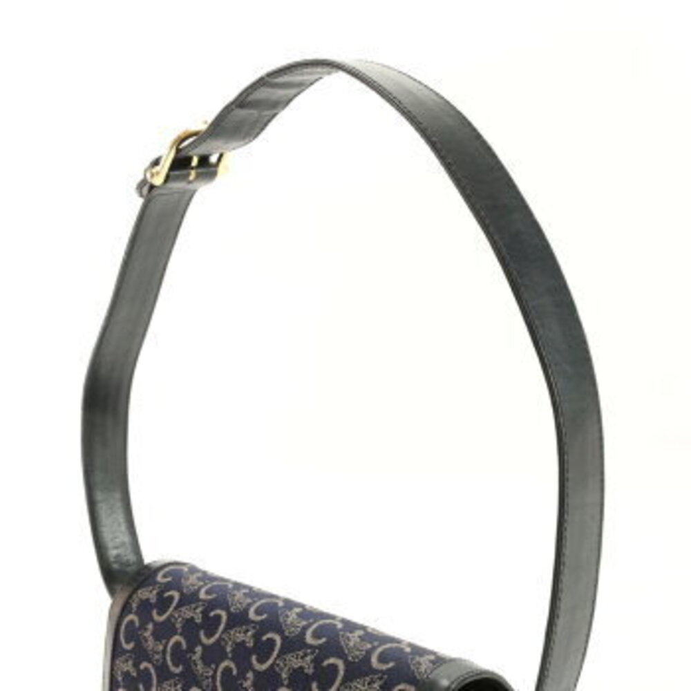 Celine Navy bag hardware shoulder Blue carriage MHM Sulky leather - Picture 6 of 14